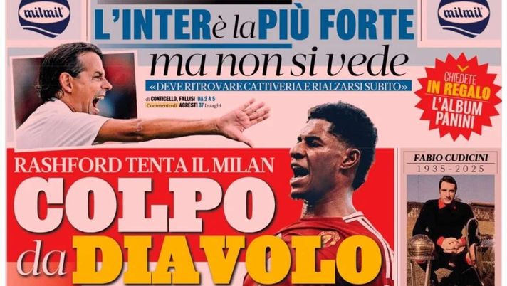 PRIMA PAGINA GAZZETTA DELLO SPORT OGGI: “Inzaghi al rinnovo, ci metto la firma”