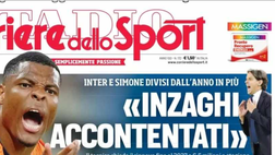 PRIMA PAGINA CORRIERE DELLO SPORT OGGI: “Un’altra Spagna. Chiesa rischia, Darmian avanza”
