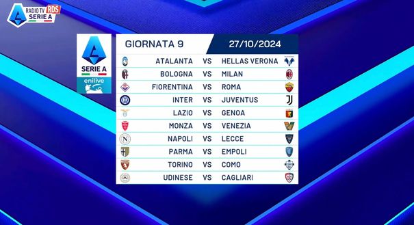Serie A 24-25, il calendario completo: da Inter-Milan alla Juve, tutte le giornate - immagine 31