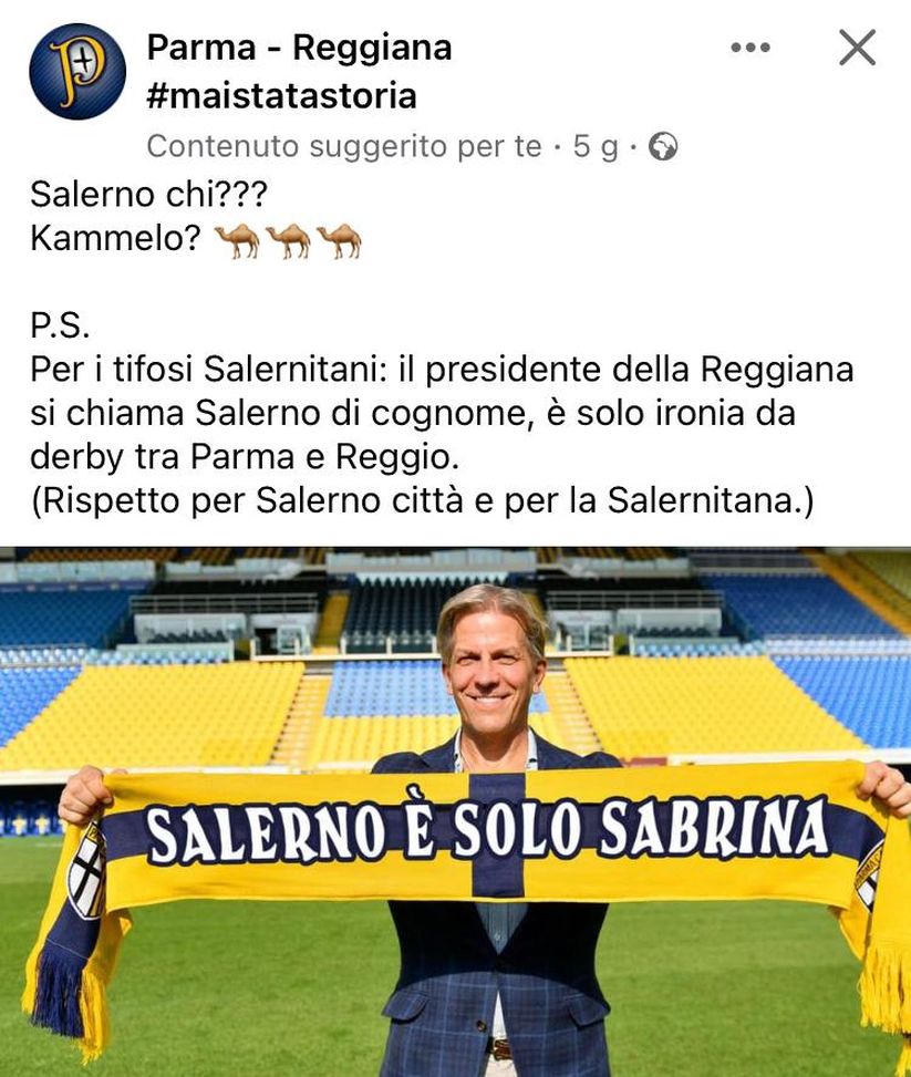 Sabrina…Salerno infiamma il derby emiliano: Parma, per noi ci sei solo tu…- immagine 2