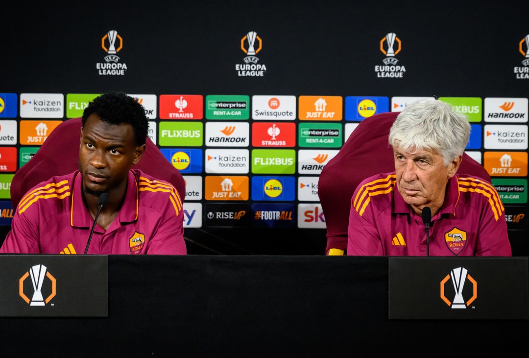 Roma-Lille, la conferenza stampa di Gasperini e Ndicka – FOTO GALLERY- immagine 1