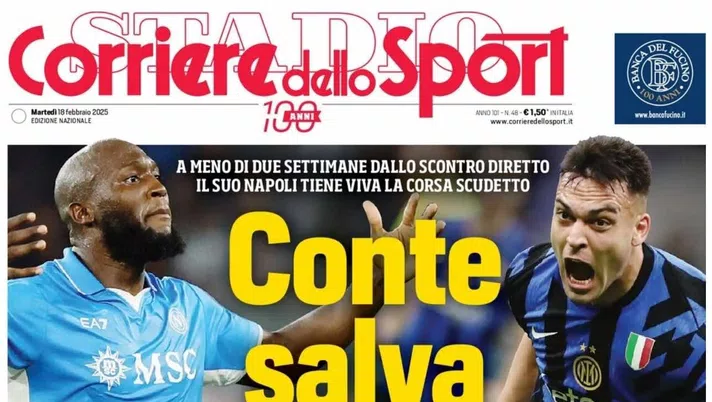 prima pagina corriere dello sport oggi