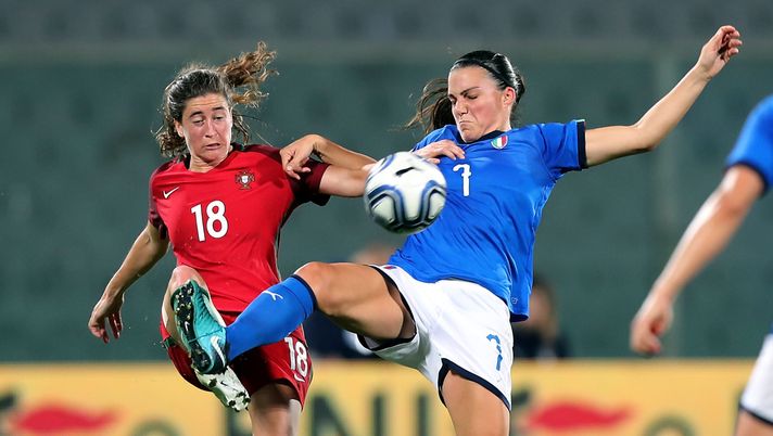 FLORENCE, ITALY - JUNE 08: Alia Guagni of Italy in action during the 2019 FIFA Women's World Cup Qualifier match between Italy and Portugal at Stadio Artemio Franchi on June 8, 2018 in Florence, Italy. (Photo by Gabriele Maltinti/Getty Images) portogallo italia dove vedere