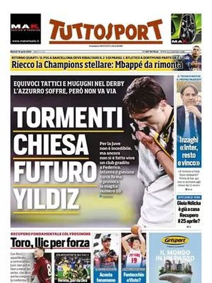 Tuttosport titola con Felipe Anderson ma deve cambiare nella notte- immagine 2