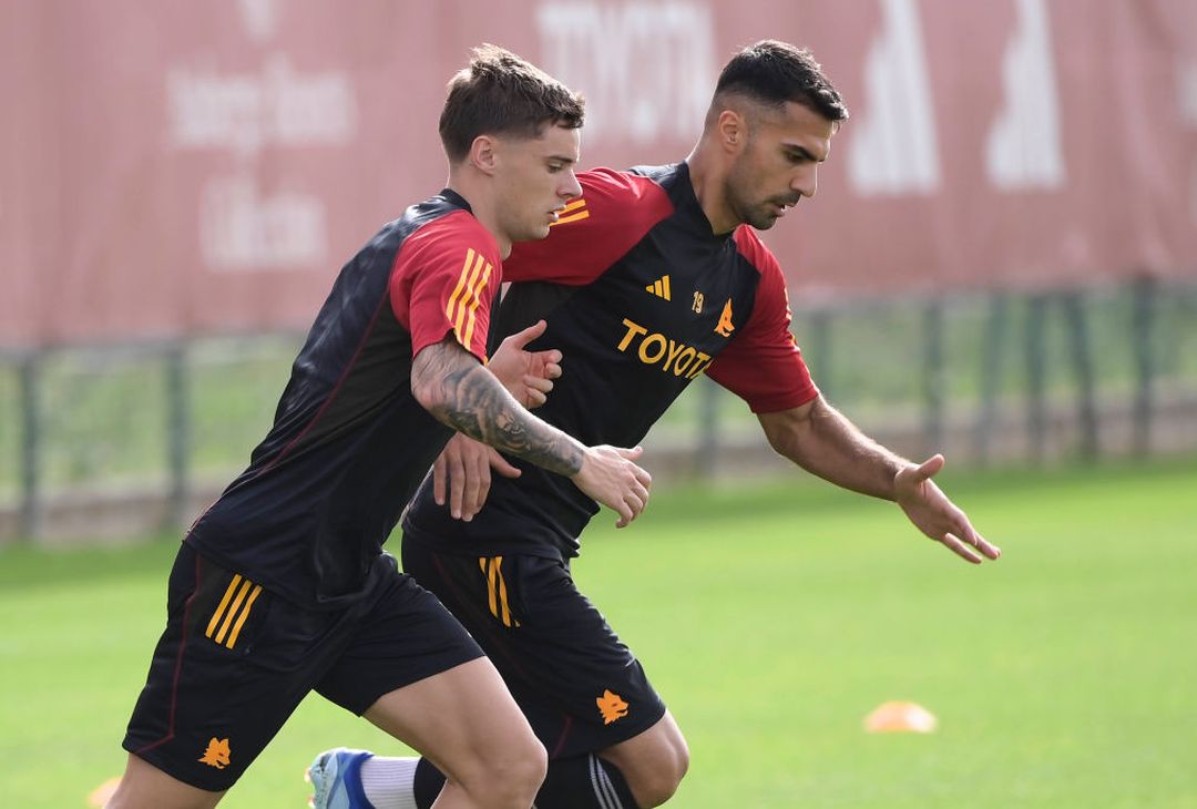Trigoria, giallorossi al lavoro in vista di Roma-Slavia Praga – FOTO GALLERY - immagine 11