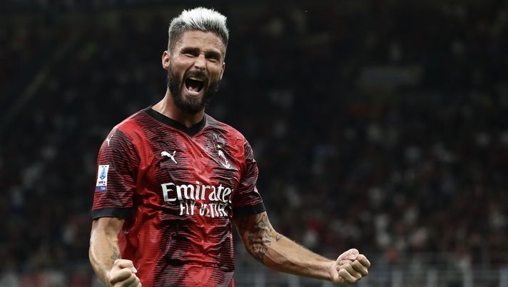 Olivier Giroud AC Milan Milan-Torino 4-1 Serie A 2023-2024