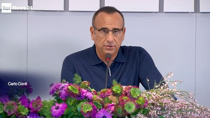 Sanremo, Conti in sala stampa: “L’anno scorso vi siete organizzati”. Poi le scuse ai giornalisti - immagine 1