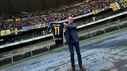 Festa al Bentegodi, prima di Verona-Napoli omaggio ad Elkjaer
