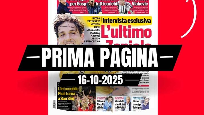 Prima pagina Corriere dello Sport: 'Milan-Fiorentina, l'intoccabile Pioli torna a San Siro'