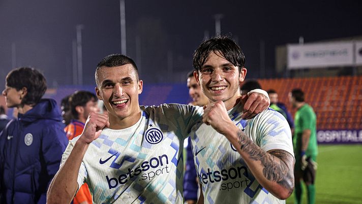 Esultanza Inter Under 23. (Photo by Antonino Lagana - Inter/Inter via Getty Images) Dolomiti-Inter Under 23, dove vedere lo streaming gratis: la diretta tv live - immagine 1