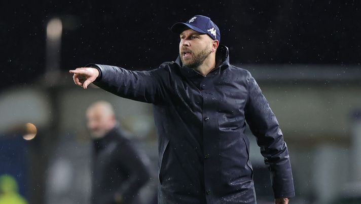 EMPOLI, ITALY - JANUARY 16: Paolo Zanetti manager of Empoli FC gestures during the Serie A match between Empoli FC and UC Sampdoria at Stadio Carlo Castellani on January 16, 2023 in Empoli, Italy. (Photo by Gabriele Maltinti/Getty Images) Zanetti SudTirol