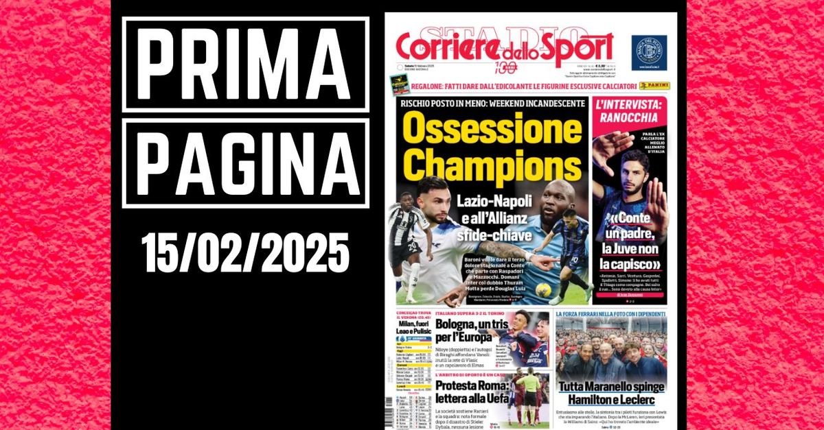 Prima pagina Corriere dello Sport: Milan Verona, fuori Leao e Pulisic