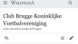 La vendetta dei tifosi del Milan: modificata la pagina Wikipedia del Brugge