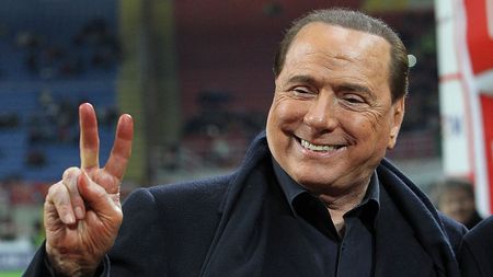 MILAN, ITALY - MARCH 20: AC Milan president Silvio Berlusconi gestures before the Serie A match between AC Milan and SS Lazio at Stadio Giuseppe Meazza on March 20, 2016 in Milan, Italy. (Photo by Marco Luzzani/Getty Images)