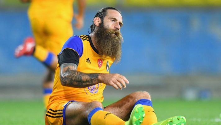 PARMA, ITALY - AUGUST 12: Davide Moscardelli of Pisa reacts during the Coppa Italia match between Parma Calcio and Pisa at Stadio Ennio Tardini on August 12, 2018 in Parma, Italy. (Photo by Alessandro Sabattini/Getty Images) Carlino – Moscardelli: “Bologna è un posto speciale, è bellissimo vedere i tifosi così felici”- immagine 1
