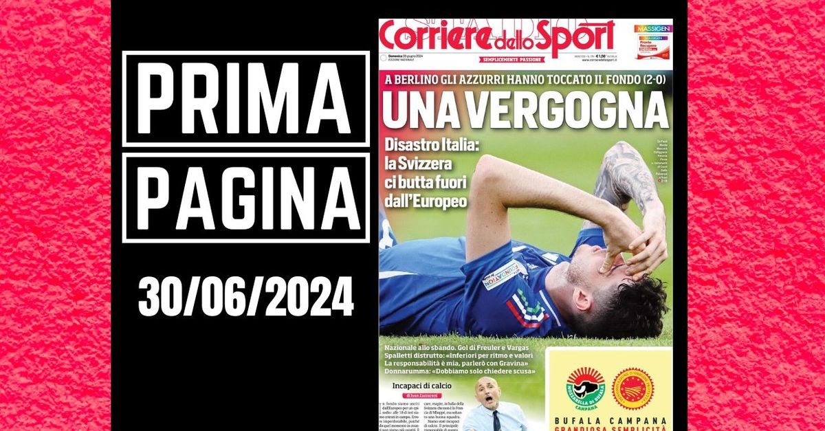 Prima pagina Corriere dello Sport: “Azzurri, una vergogna”