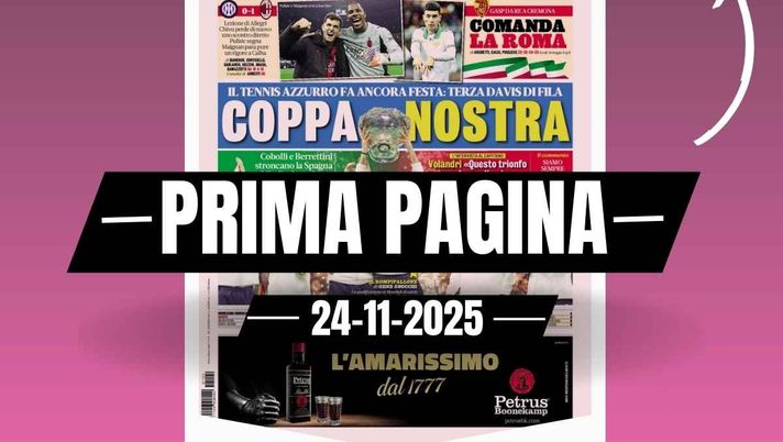 Prima pagina Gazzetta dello Sport: 'Delirio Milan: Diavolo, che derby! L'Inter sbaglia e paga'