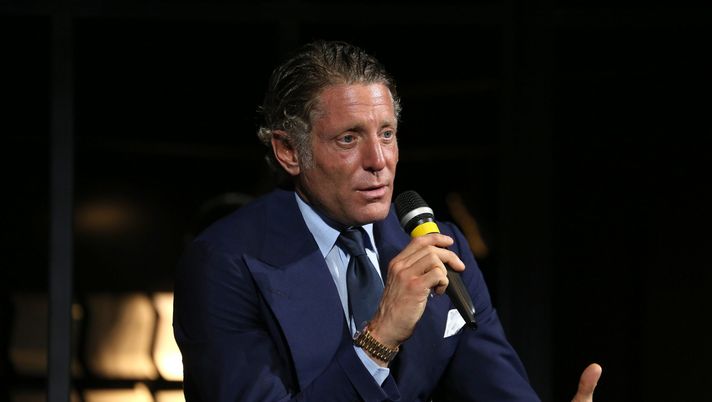 MILAN, ITALY - OCTOBER 04: Lapo Elkann attends the unveiling of the FIGC new institutional logo at Garage Italia on October 04, 2021 in Milan, Italy. (Photo by Vincenzo Lombardo/Getty Images) Lapo Elkann