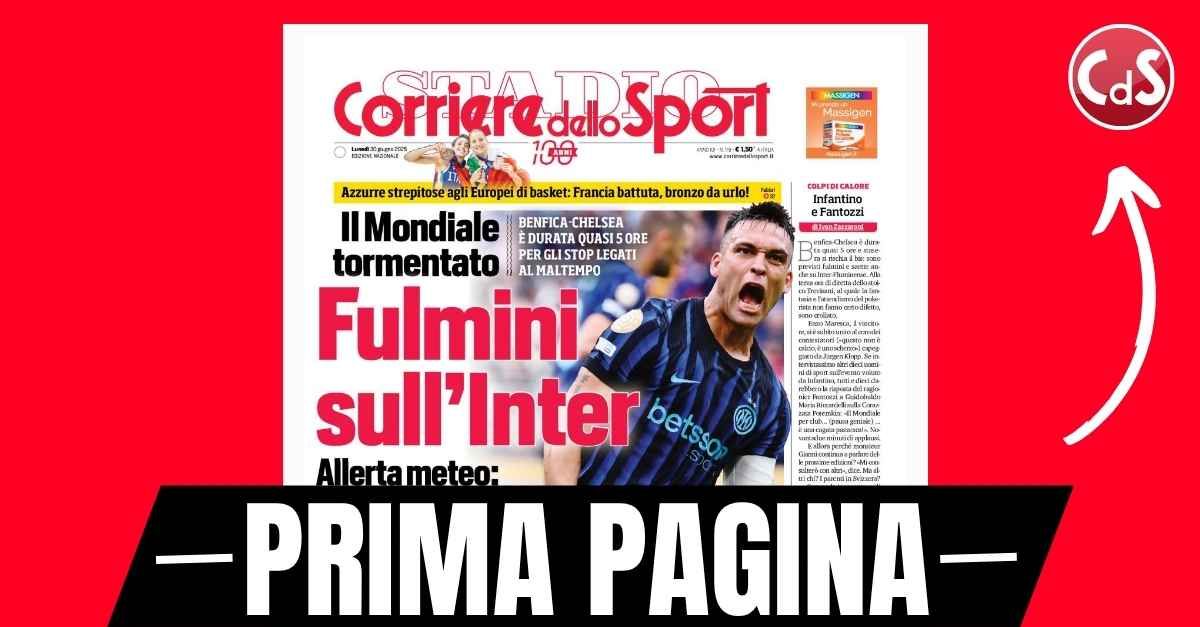 prima pagina corriere dello sport milan jashari dopo ricci