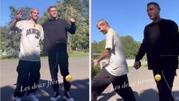 Francia, i fratelli Lucas e Theo Hernández si ritrovano in ritiro | VIDEO