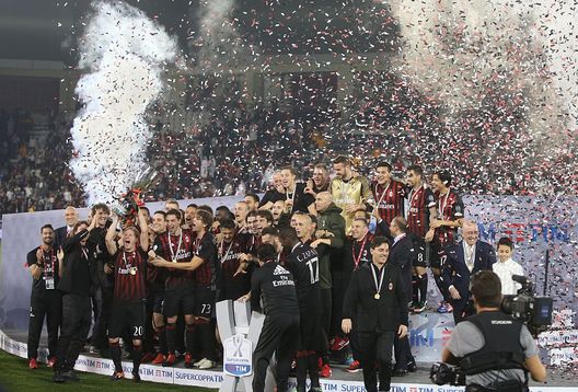 Il Milan che vinse la Supercoppa Italiana contro la Juventus nel 2016 (Foto di AK BijuRaj/Getty Images) Juventus-Milan
