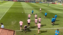 VIDEO Monza-Palermo: l’ingresso delle squadre in campo per il riscaldamento