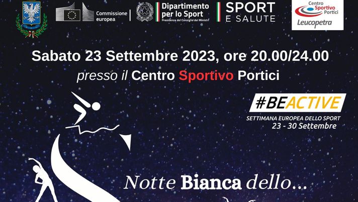 Portici, il 23 settembre la “Notte bianca dello sport”: tutte le informazioni - immagine 1