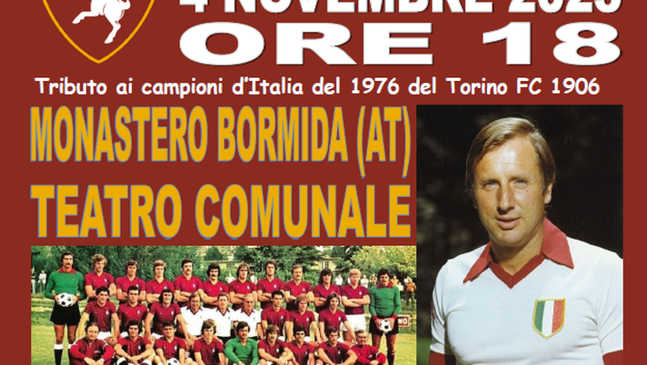Ecco il Toro-day, evento con i campioni del ’76 a Monastero Bormida: data e info - immagine 1