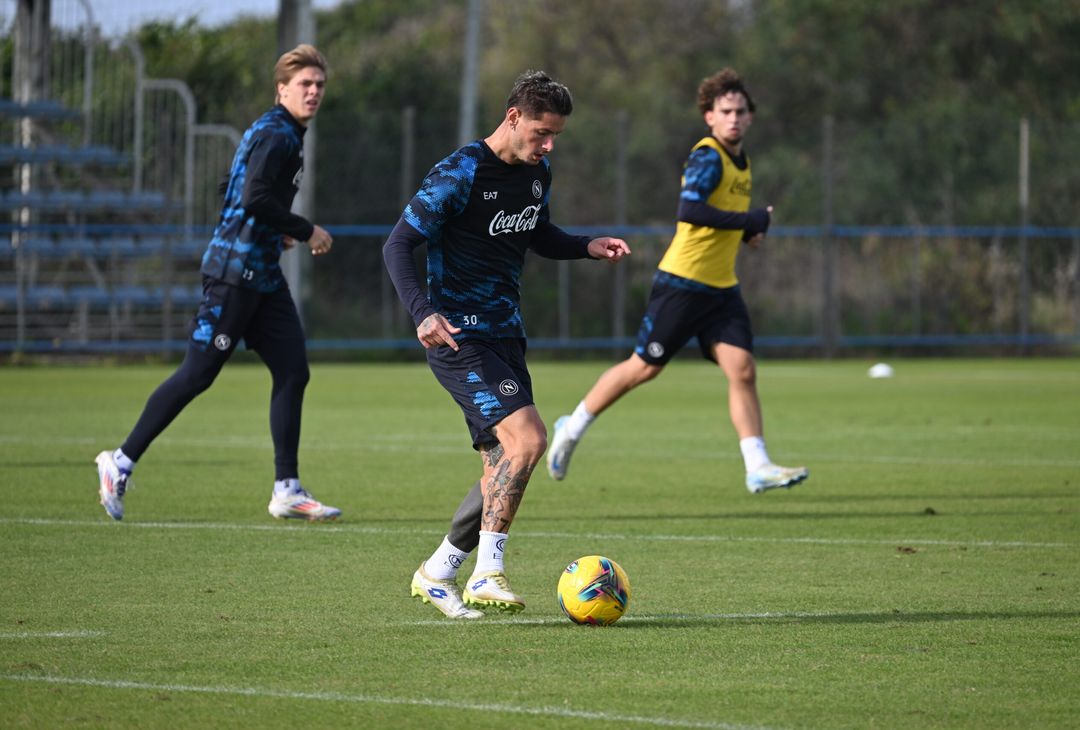 Allenamento a Castel Volturno senza i nazionali