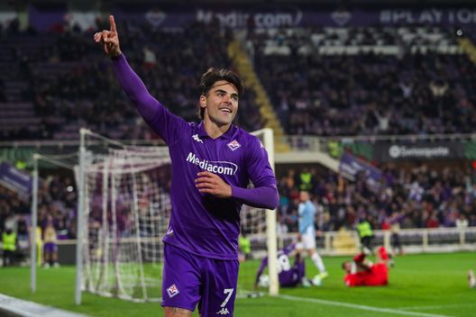 GERMOGLI PH: 28 NOVEMBRE 2024 FIRENZE STADIO ARTEMIO FRANCHI CONFERENCE LEAGUE FIORENTINA VS PAFOS NELLA FOTO SOTTIL GOL ESULTANZA Sottil