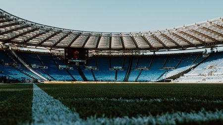 ROME, ITALY - APRIL 06: A view of the stadium prior to the Serie A match between Roma and Juventus at Stadio Olimpico on April 06, 2025 in Rome, Italy. (Photo by Fabio Rossi/AS Roma via Getty Images) Finale biglietti