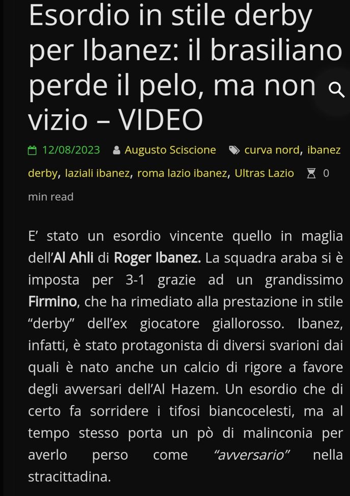Errori Ibanez in Arabia e malinconia laziale: che peccato la sua assenza nei derby…- immagine 2