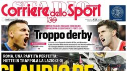 PRIMA PAGINA CORRIERE DELLO SPORT OGGI: “La cinquina del Napoli: i numeri top di Conte”