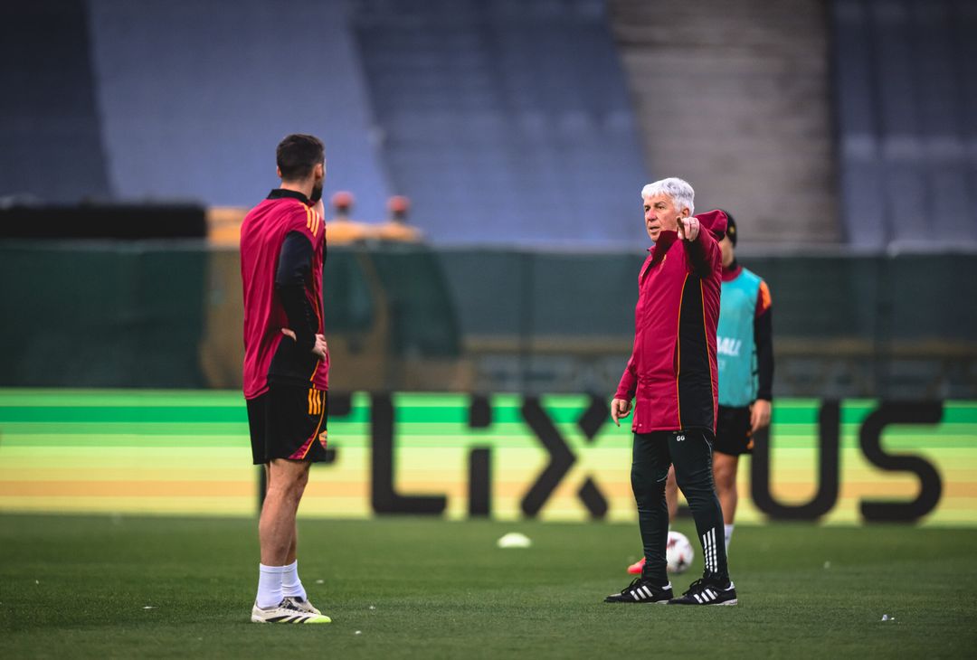 Panathinaikos-Roma, la rifinitura e la conferenza di Gasp e Tsimikas – FOTO GALLERY - immagine 25