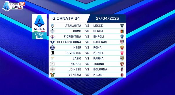Serie A 24-25, il calendario completo: da Inter-Milan alla Juve, tutte le giornate - immagine 6