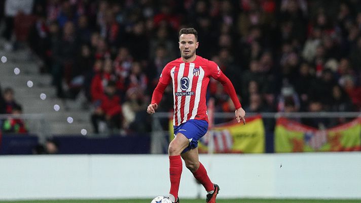 MADRID, SPAIN - DECEMBER 13: Saul Niguez of Atletico de Madrid controls the ball during the UEFA Champions League match between Atletico Madrid and SS Lazio at Civitas Metropolitano Stadium on December 13, 2023 in Madrid, Spain. (Photo by Gonzalo Arroyo Moreno/Getty Images) Saul