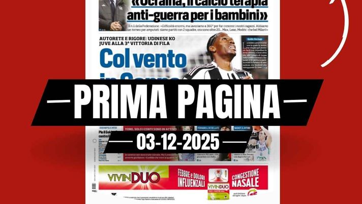 Prima pagina Tuttosport, Shevchenko: 'Max, Leao e Modric, che bel Milan'