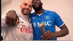 GALLERY Lukaku man of the match: Big Rom festeggia con lo staff medico