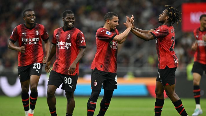 esultanza gol Ismaël Bennacer AC Milan Milan-Cagliari 5-1 Serie A 2023-2024