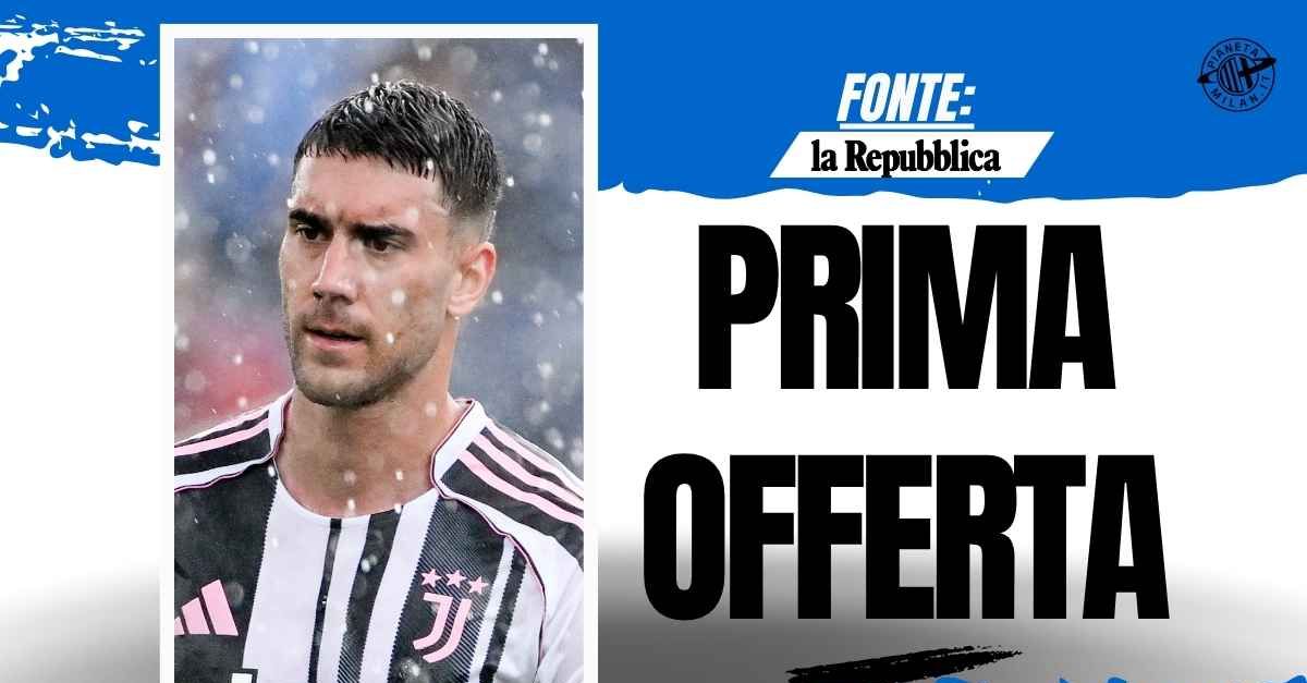 Calciomercato Milan, offerta per Vlahovic: alla Juve soldi e questo giocatore