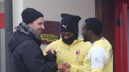Oggi a Milanello: le foto di Zlatan Ibrahimovic con la squadra