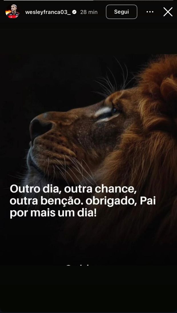 Wesley pubblica un messaggio misterioso sui social: l’addio al Flamengo è vicino – FOTO- immagine 2