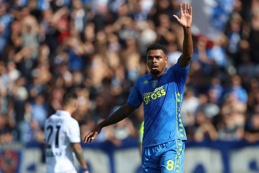 EMPOLI, ITALY - OCTOBER 20: Tino Anjorin of Empoli FC reacts during the Serie A match between Empoli and Napoli at Stadio Carlo Castellani on October 20, 2024 in Empoli, Italy. (Photo by Gabriele Maltinti/Getty Images) FINALE! Empoli-Napoli 0-1: gli azzurri trionfano al Castellani con il rigore di Kvara - immagine 7
