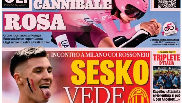 PRIMA PAGINA GAZZETTA DELLO SPORT OGGI: “Inzaghi al rinnovo, ci metto la firma”