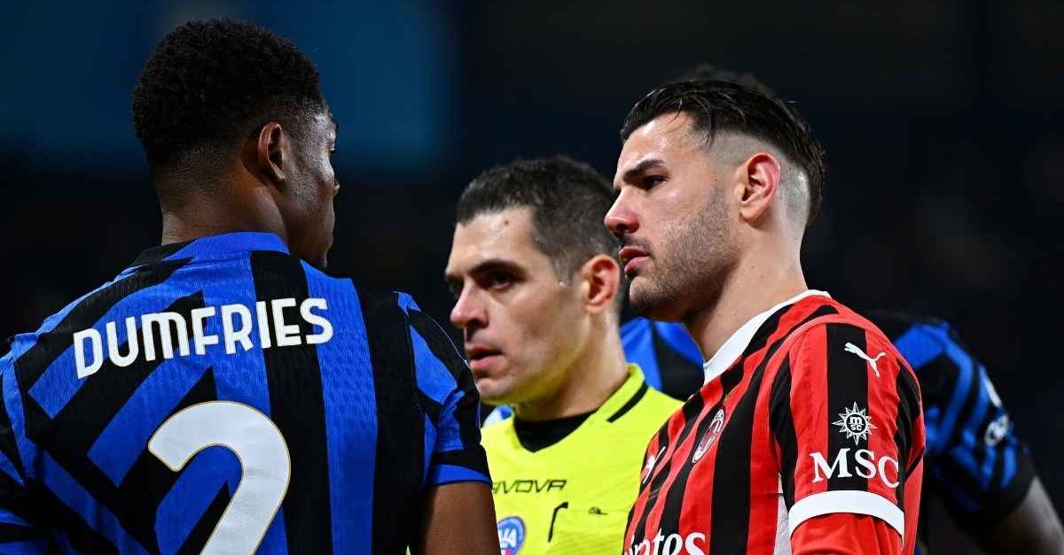 risse rossi e striscioni nel derby mancher224 il duello di fuoco tra dumfries e theo hernandez da Pianetamilan.it risse rossi e striscioni nel derby mancher224 il duello di fuoco tra dumfries e theo hernandez