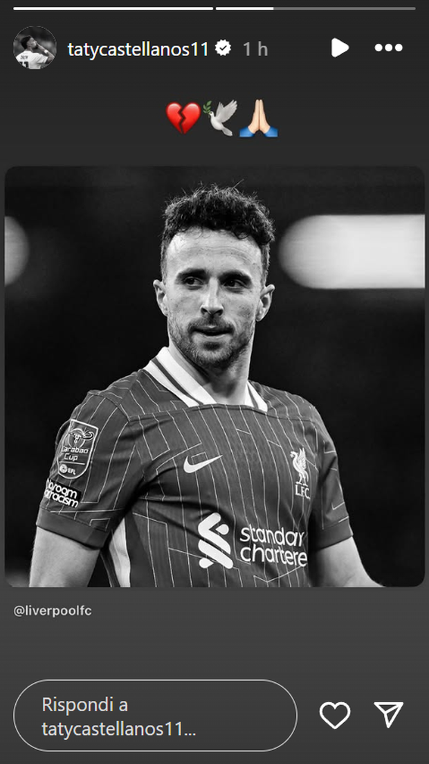 Lazio, il ricordo sui social dei giocatori biancocelesti per la morte di Diogo Jota- immagine 4