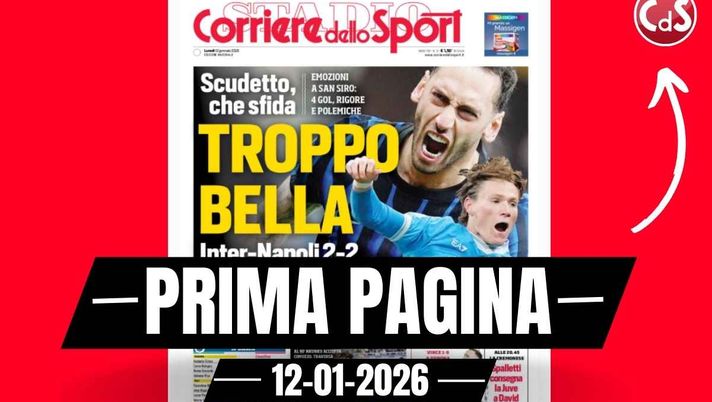 Prima pagina Corriere dello Sport: 'La Viola spaventa il Milan'
