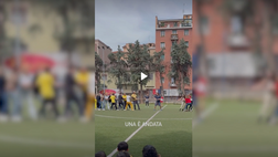 VIDEO / Dimarco e il tiro alla fune contro Fedez