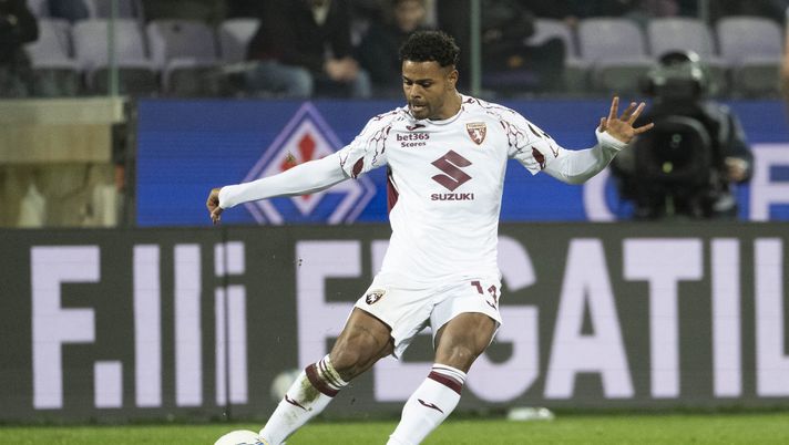FLORENCE, ITALY - FEBRUARY 7: Tino Anjorin of Torino FC in action during the Serie A match between ACF Fiorentina and Torino FC at Stadio Artemio Franchi on February 7, 2026 in Florence, Italy. (Photo by Stefano Guidi - Torino FC/Torino FC 1906 via Getty Images) Torino, i convocati per il Bologna: Anjorin non sarà della partita - immagine 1