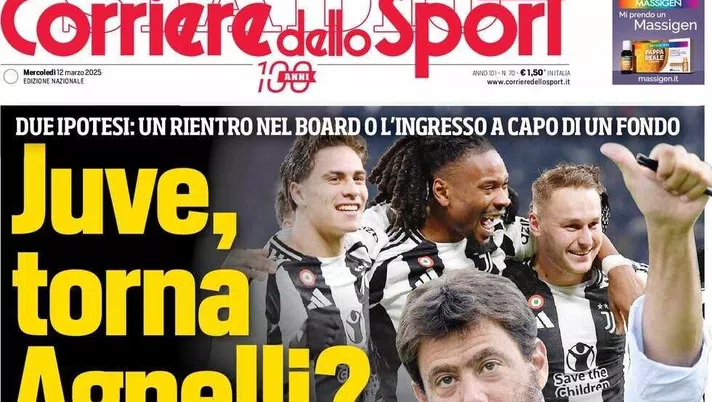 prima pagina corriere dello sport oggi